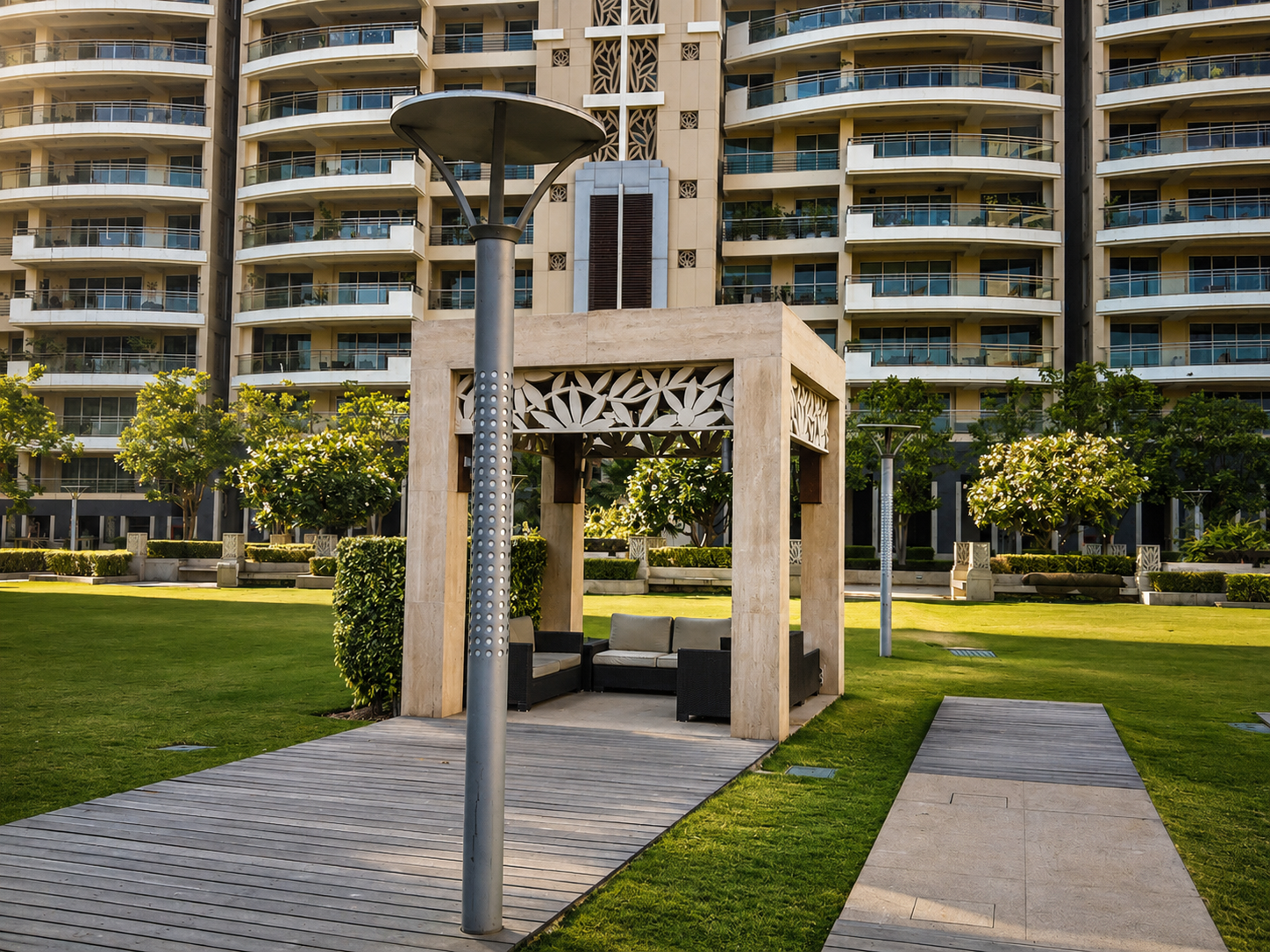 DLF Aralias outdoor lighting project by Bagoti