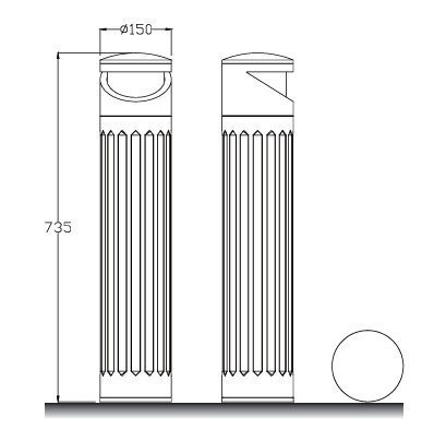 Blade — technical drawing