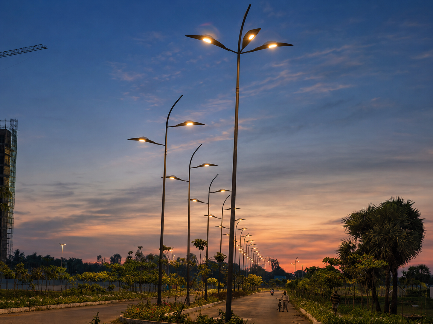 Unitech Nallambakkam outdoor lighting project by Bagoti